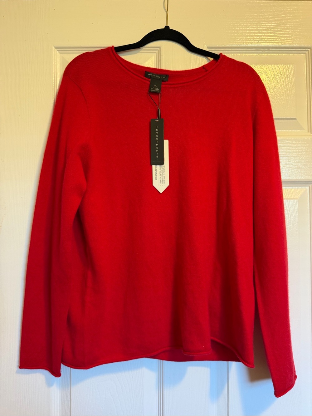 Investments Women's Red Cowlneck Sweater